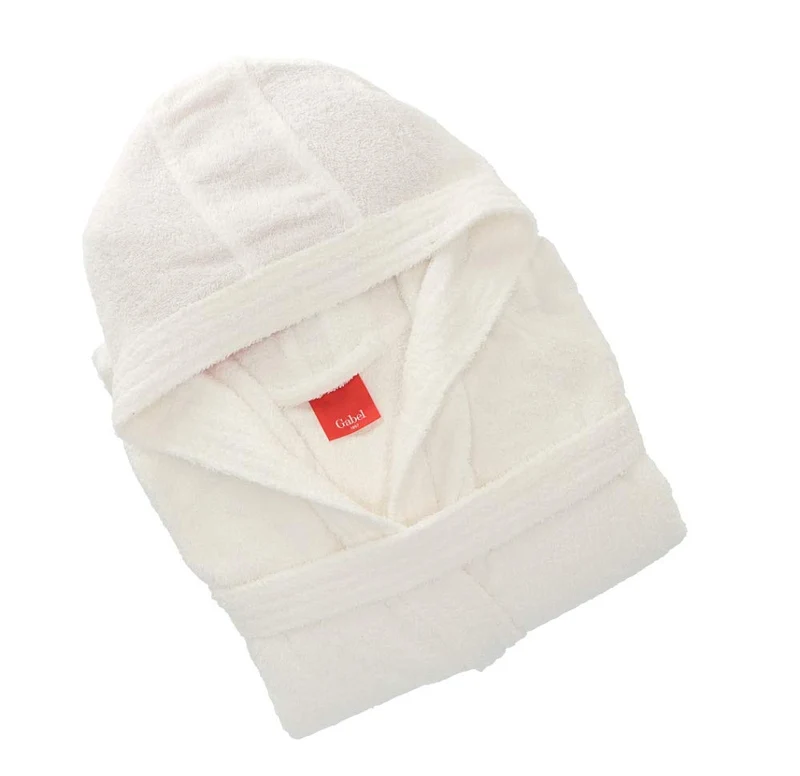 Gabel 09400 5B Bademantel für Erwachsene, 100% Baumwolle. 1x1x1 cm Bianco, Bianco