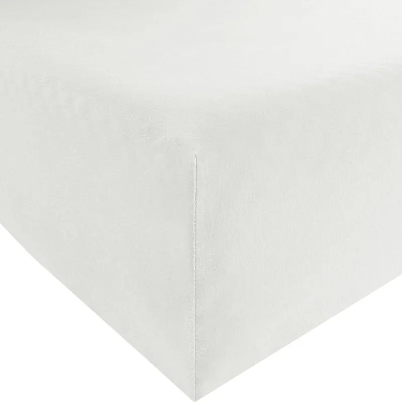 Erwin Müller Spannbettlaken, Spannbetttuch Memmingen Interlock-Jersey weiss Grösse 120x200-130x200 c