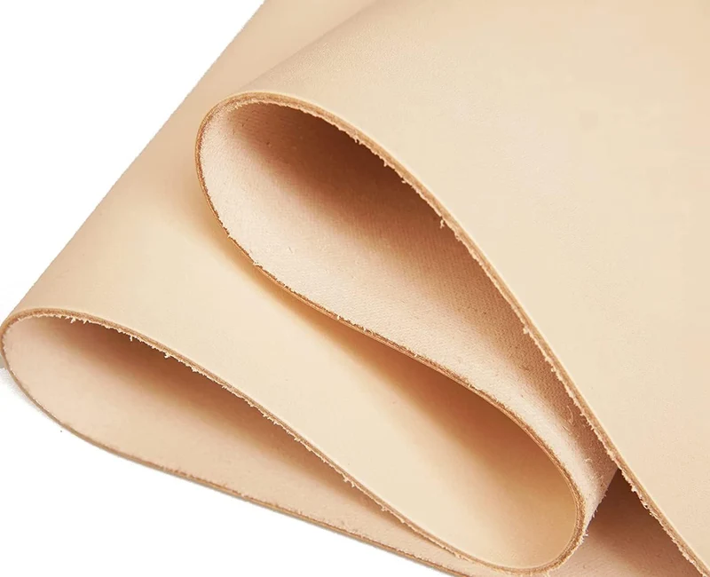 QMYBROW Lederblätter, Veg Tan Leder, natürliches pflanzlich gegerbtes Leder,Werkzeugleder zum Bastel