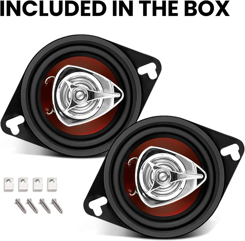 The Wholesale House boss audio ch3220 8cm (3.5") 2-wege-lautsprecher auto 140w 8,9 cm, Rot, 8,9 cm,