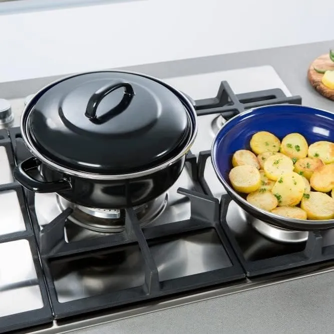 BK Fortalit Induktionsfähiger Topf aus emailliertem Stahl, 20 cm/1,4 l, mit Deckel, Backofen- und Br