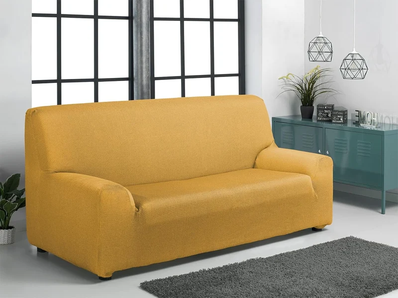 Martina Home Tunez, elastischer Sofabezug 3 Plätze 3 Plazas (180-240 cm) Senf Senf 3 Plätze, Senf 3