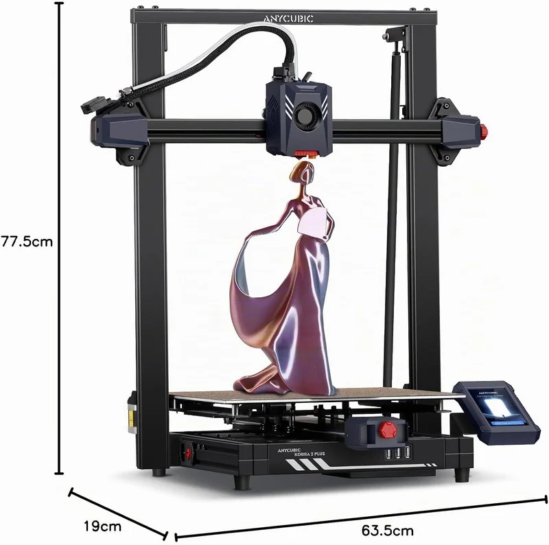 Anycubic Kobra 2 Plus 3D-Drucker, Grosse Druckgrösse 320 * 320 * 400mm, 500mm/s Hochgeschwindigkeits