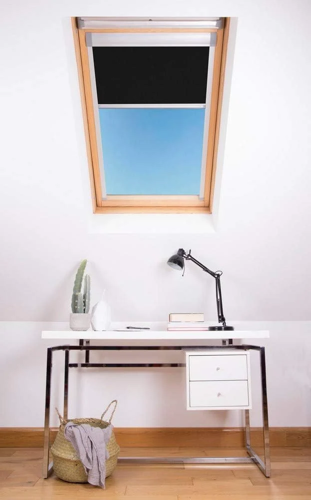 Bloc Skylight Blind 2 (55/98) für Fakro Dachfenster Blockout, schwarz 2(55/98) Fakro Schwarz, 2(55/9