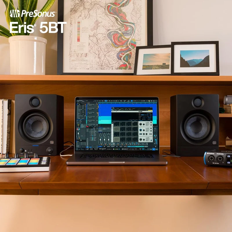 PreSonus Eris 5BT Gen 2 – 5" Desktop-Aktivlautsprecher mit Bluetooth für Multimedia, Gaming und Musi