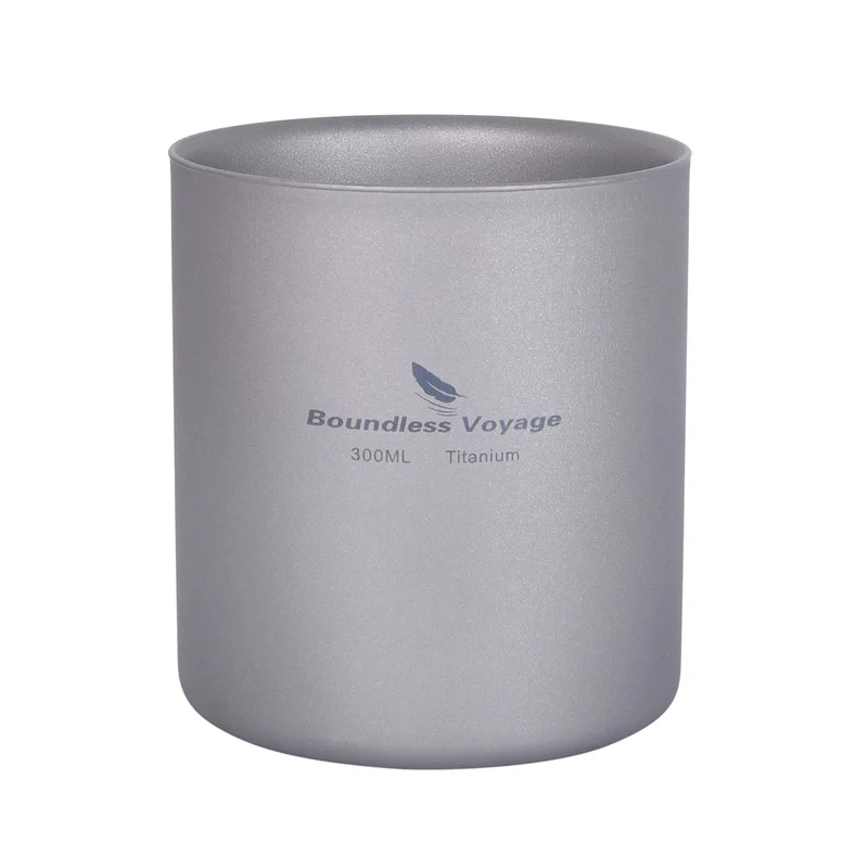 Boundless Voyage 300ml Doppelwandiger Titanbecher Hitzebeständiger Mini-Tee-Getränkebecher Outdoor-C