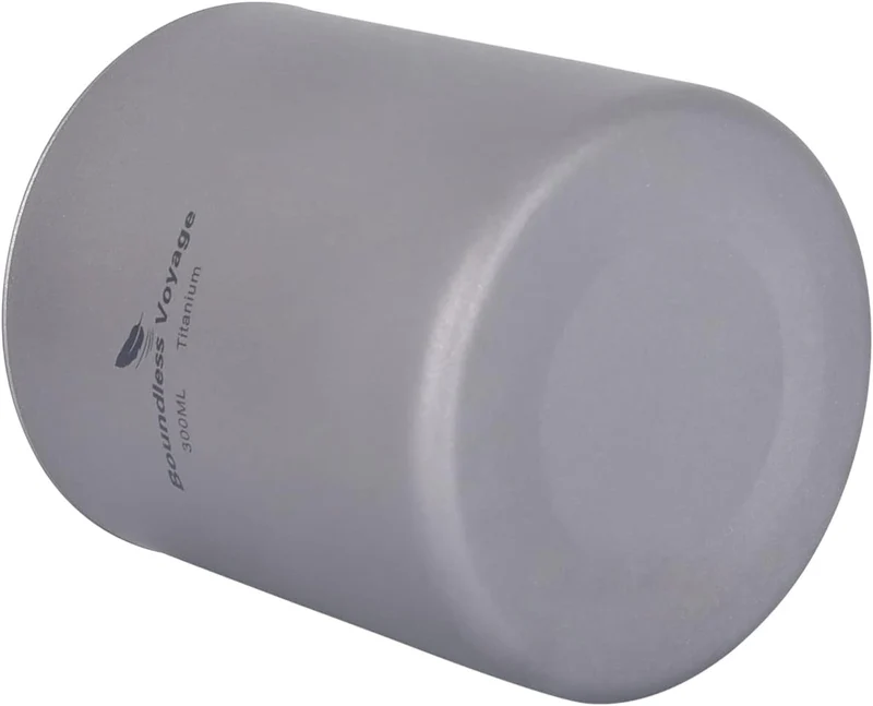 Boundless Voyage 300ml Doppelwandiger Titanbecher Hitzebeständiger Mini-Tee-Getränkebecher Outdoor-C