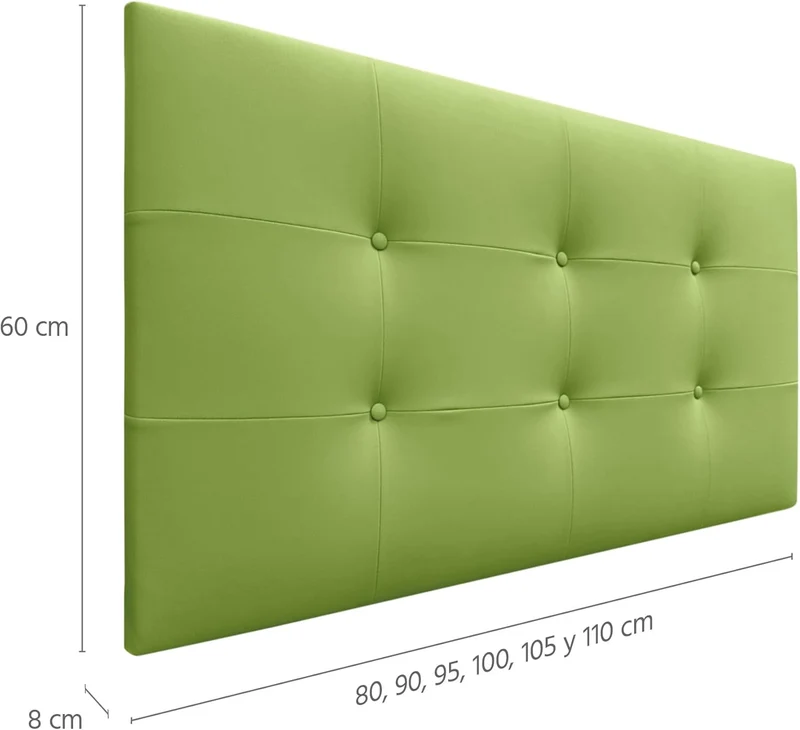 DHOME Kopfteil, gepolstertes Bett Kopfteil 8cm dick. Gepolstertes Kopfteil ACUALINE Stoff und Kunstl