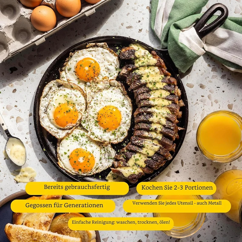 Eddingtons Lodge Logic Runde Grillpfanne, 26,7 cm, Grillpfanne