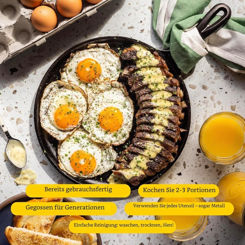 Eddingtons Lodge Logic Runde Grillpfanne, 26,7 cm, Grillpfanne