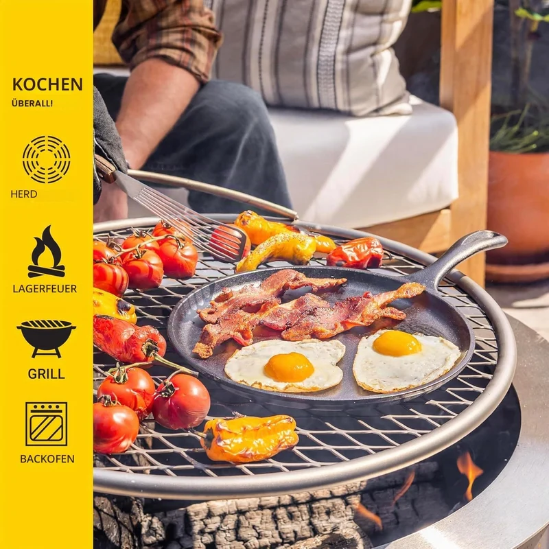 Eddingtons Lodge Logic Runde Grillpfanne, 26,7 cm, Grillpfanne