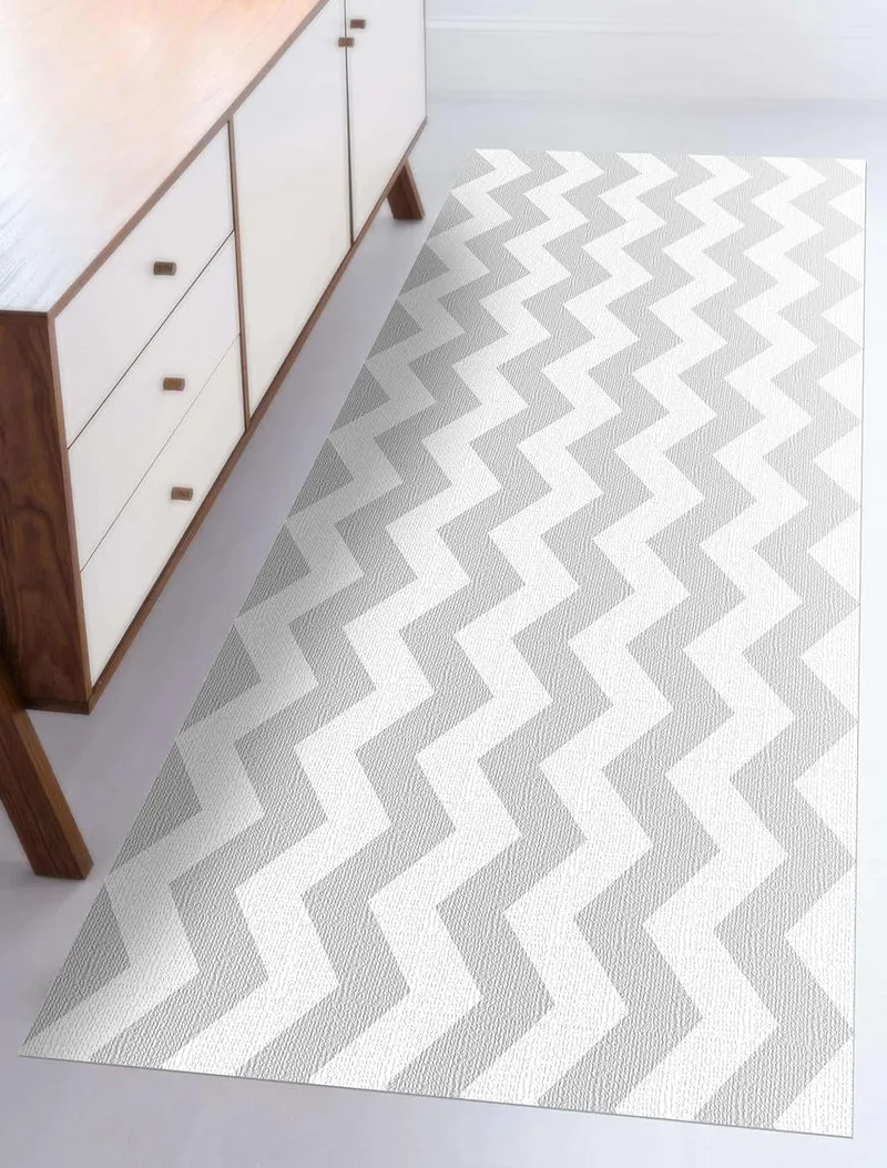 Viniliko Teppich Chevron, Vinyl, grau, 50 x 140 x 3 cm 50x140x3 cm Grau, 50x140x3 cm Grau