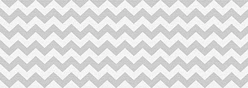 Viniliko Teppich Chevron, Vinyl, grau, 50 x 140 x 3 cm 50x140x3 cm Grau, 50x140x3 cm Grau