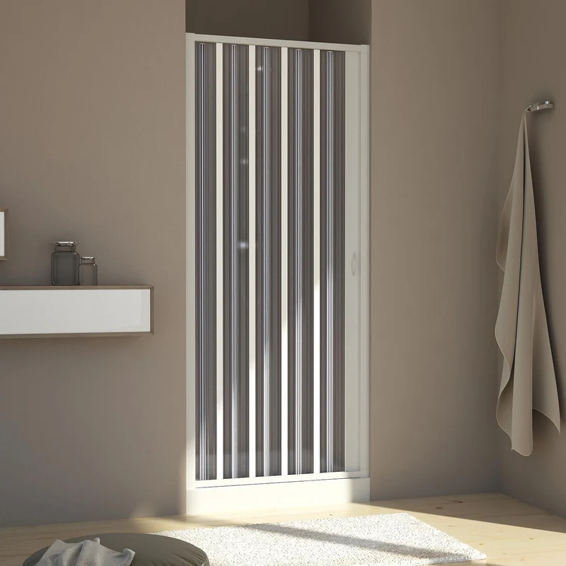Forte Duschtür in PVC 140 cm H185 mod. Aura Seitlich, 140 CM