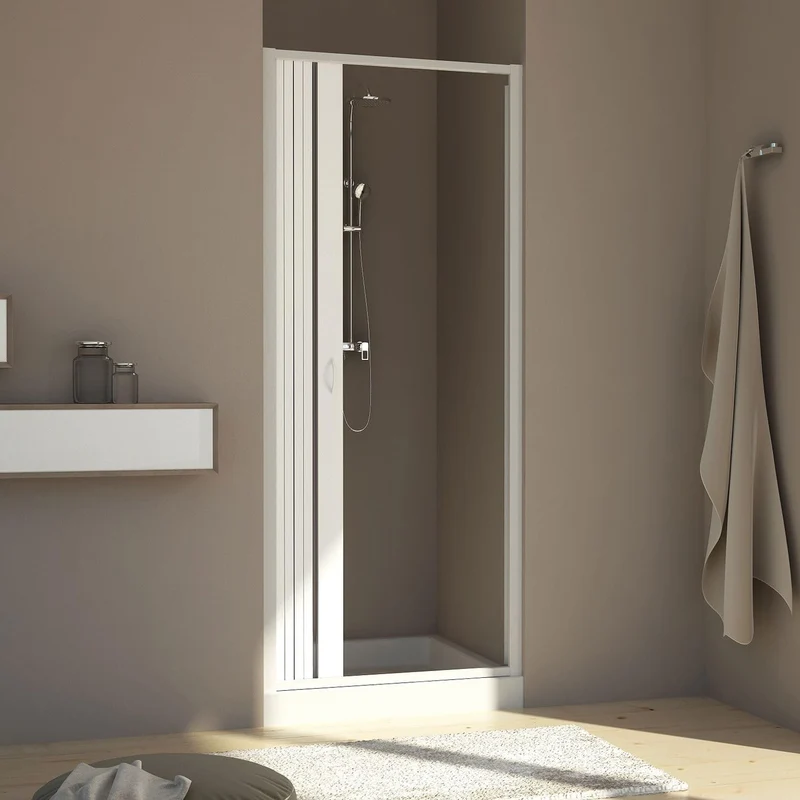 Forte Duschtür in PVC 140 cm H185 mod. Aura Seitlich, 140 CM