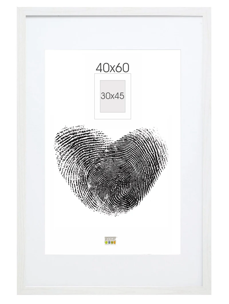 Deknudt Bilderrahmen, Holz, weiss, 40 x 60 cm, passt überall 30 x 45 cm Weiss 65 x 45 x 1,7 cm, Weis