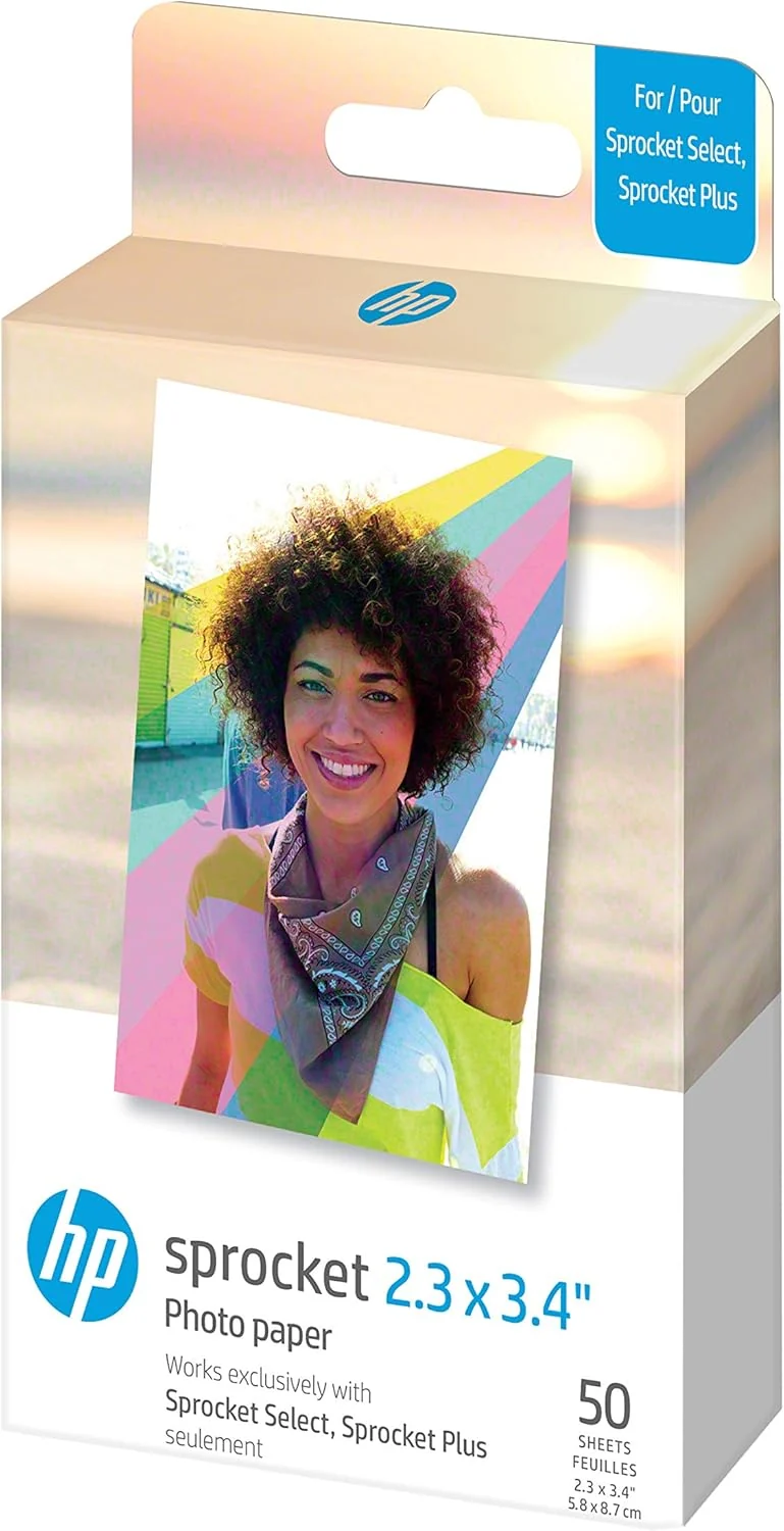 HP Premium Zink Fotopapier, 5,8 x 8,6 cm, Zubehör-Set mit Fotoalbum, Etui, Aufklebern, Markern Start