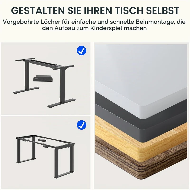 FLEXISPOT stabile Tischplatte 180x80 cm 2,5 cm stark - DIY Schreibtischplatte Bürotischplatte Spanho