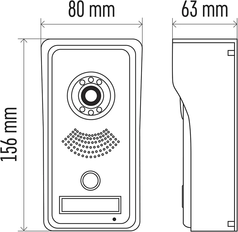 EMOS Video-Türklingel WLAN mit App-Steuerung / Wireless Video-Türsprechanlage mit Kameraeinheit, Kli
