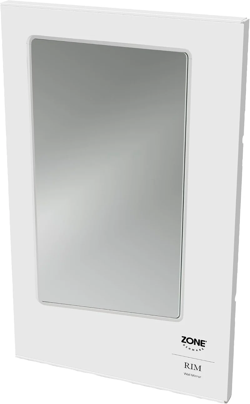 Zone Denmark Rim Wandspiegel, 70 x 44 x 2,5 cm, Weiss, Weiss