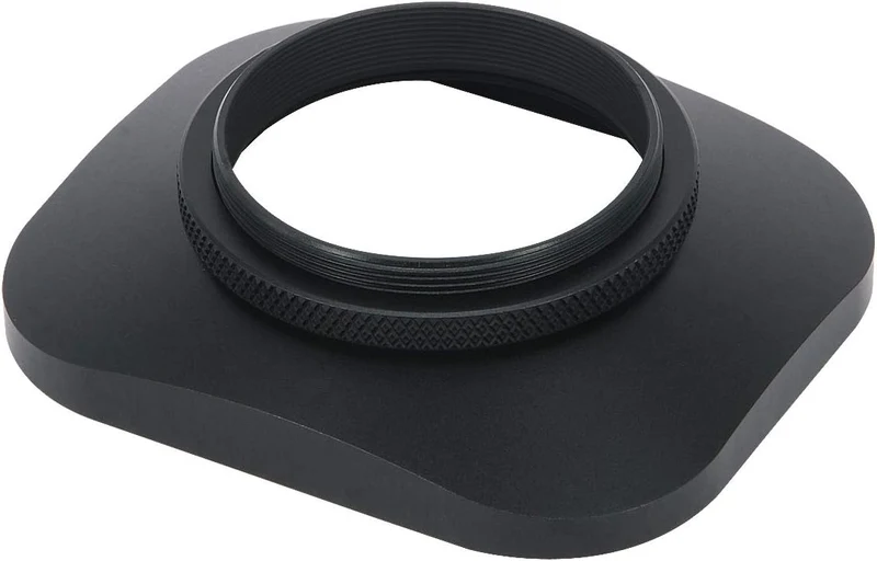 Haoge LH-B39T 39mm Metall Rechteckig Einschrauben Sonnenblende Gegenlichtblende mit Kappe für 39mm C