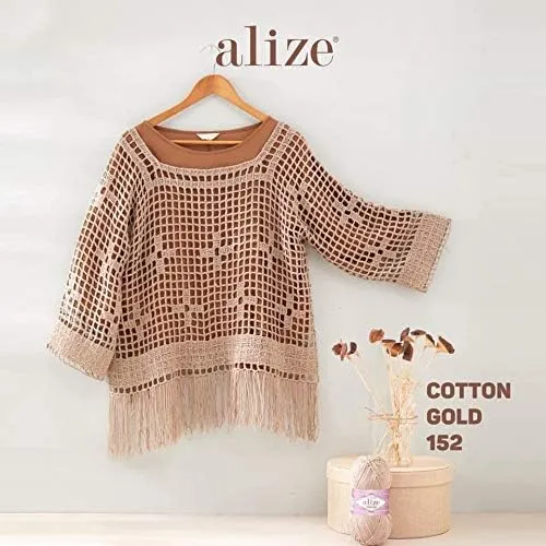 Alize 5x 100g Cotton Gold Batik Türkische Premium Wolle Baumwolle und Acryl Handstrickgarne Garn Yar