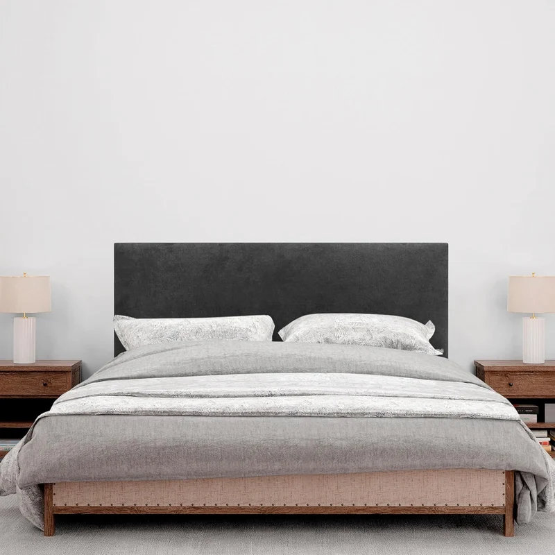 DHOME Kopfteil aus Kunstleder oder Stoff AQUALINE Glattes gepolstertes Kopfteil Luxusbett Kopfteil (