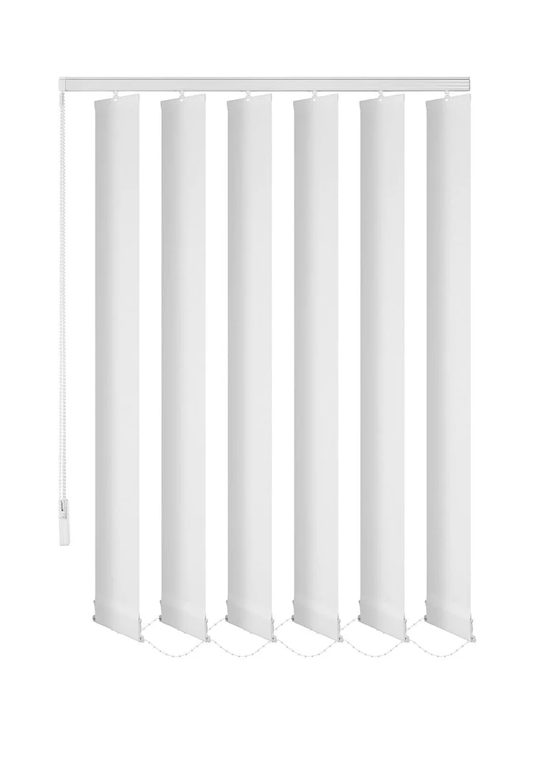 ERSATZLAMELLEN 8 FARBEN 250 CM LANG INDIVIDUELL KÜRZBAR AUSTAUSCHLAMELLEN LAMELLENVORHANG (Weiss, 10