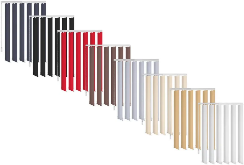 ERSATZLAMELLEN 8 FARBEN 250 CM LANG INDIVIDUELL KÜRZBAR AUSTAUSCHLAMELLEN LAMELLENVORHANG (Weiss, 10