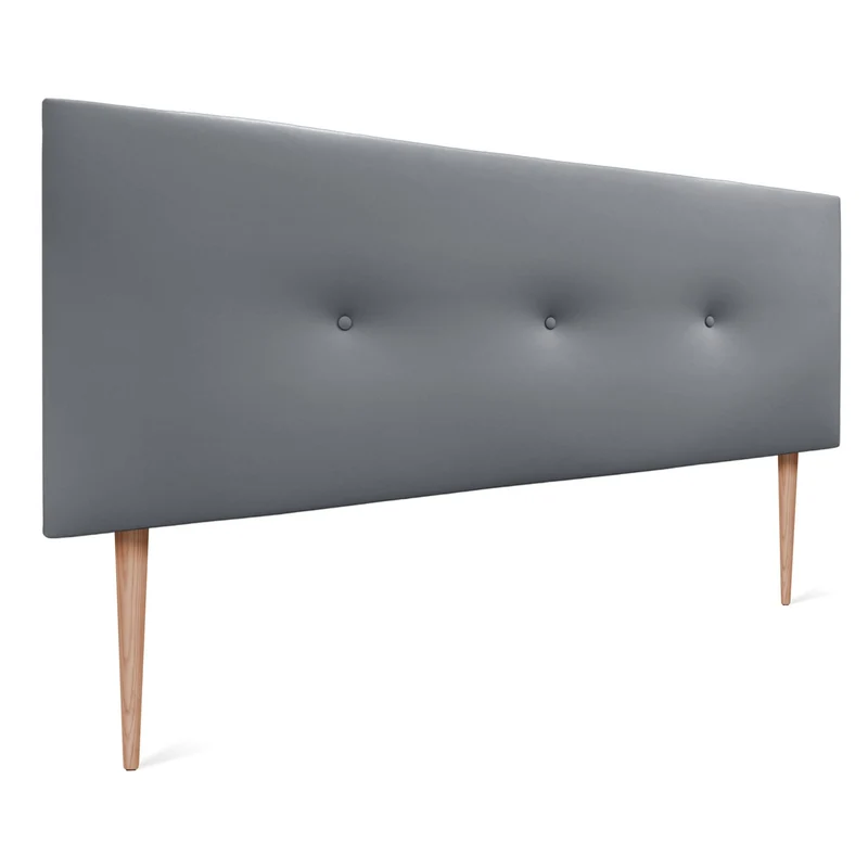 DHOME Kunstleder oder Acualine Stoff Kopfteil einfarbig mit Knöpfen gepolstert HIGH Range Luxus Bett