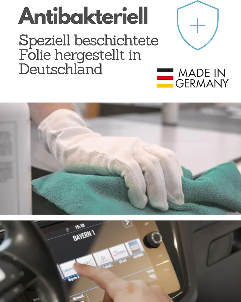 DISSKIN® Displayschutzfolie Kompatibel zu Skoda Karoq Amundsen - selbstheilend durch Wärme, Matt, an
