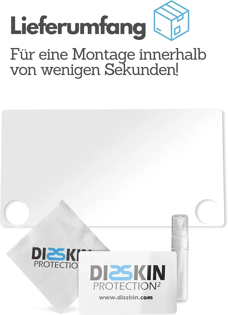 DISSKIN® Displayschutzfolie Kompatibel zu Skoda Karoq Amundsen - selbstheilend durch Wärme, Matt, an