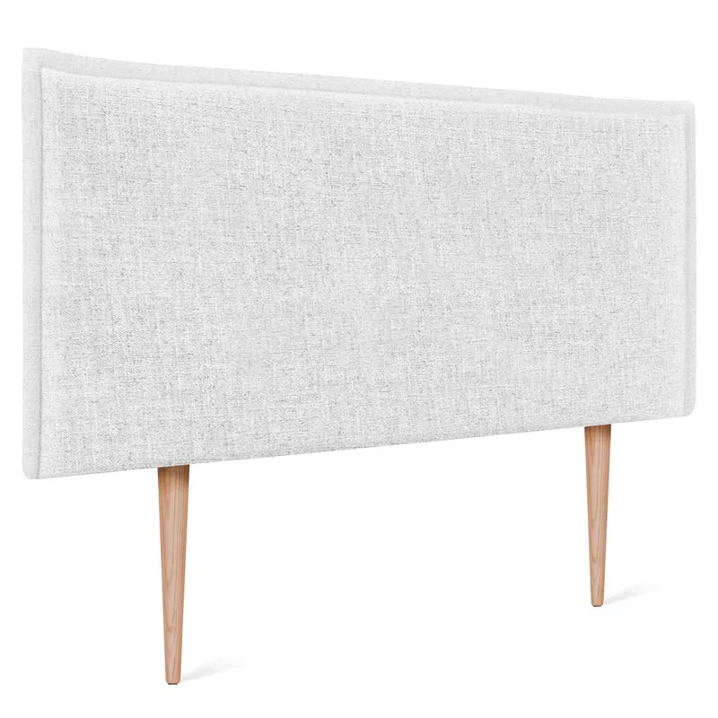 DHOME Kopfteil aus natürlichem Leinen einfarbig mit Paspelierung für Bett Schlafzimmer modernes Top