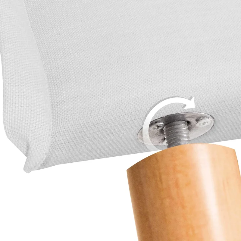 DHOME Kopfteil aus natürlichem Leinen einfarbig mit Paspelierung für Bett Schlafzimmer modernes Top