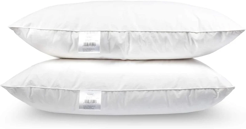 H&F Heimtextilien 2er Set Premium Qualität | Kopfkissen 80x80 cm | Füllung: 1500 Gramm Federn, Gänse