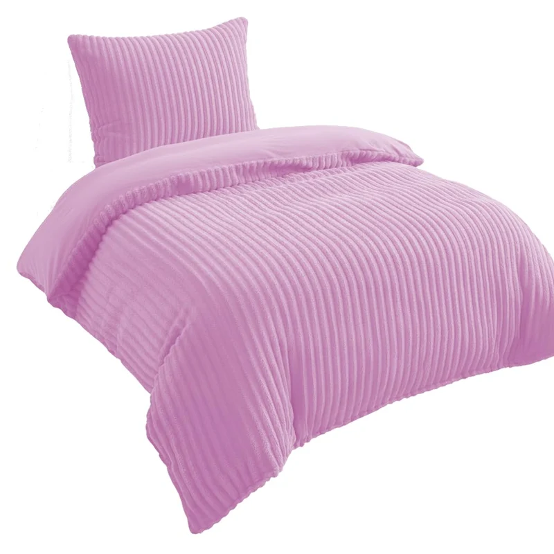 Kuscheli® Winter Wende Plüsch Bettwäsche 135 x 200 od. 155 x 220 mit 80x80 Kissenbezug Cashmere-Touc