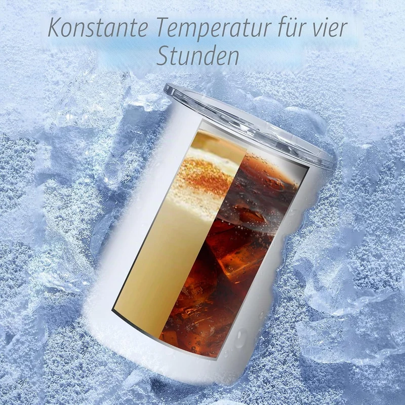 AGH 12 Stück 284 ml Sublimations-Weingläser, Rohlinge aus Edelstahl, gerader Becher mit spritzwasser