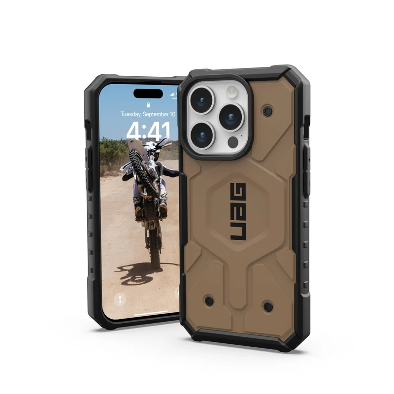 URBAN ARMOR GEAR Pathfinder Hülle kompatibel mit Apple iPhone 15 Pro Case [Wireless Charging/Magneti