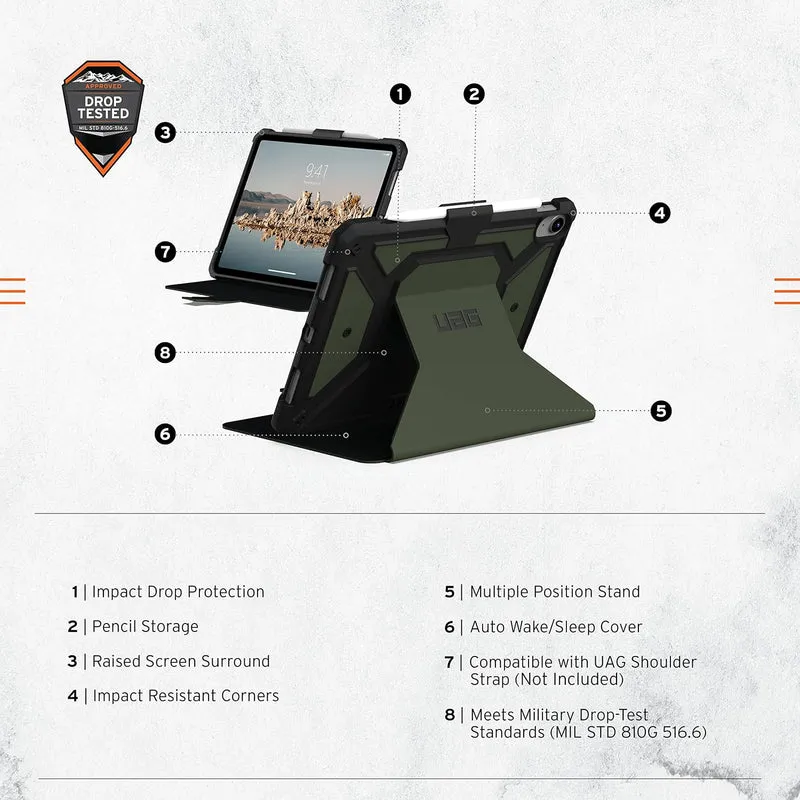 Urban Armor Gear Metropolis SE Case für Apple iPad 10.9 (10. Generation 2022) [Apple Pencil Halterun