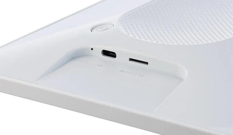 Somikon Digitaler Bilderrahmen: WLAN-Bilderrahmen mit 25,7 cm / 10,1" IPS-Touchdisplay, App, weiss (