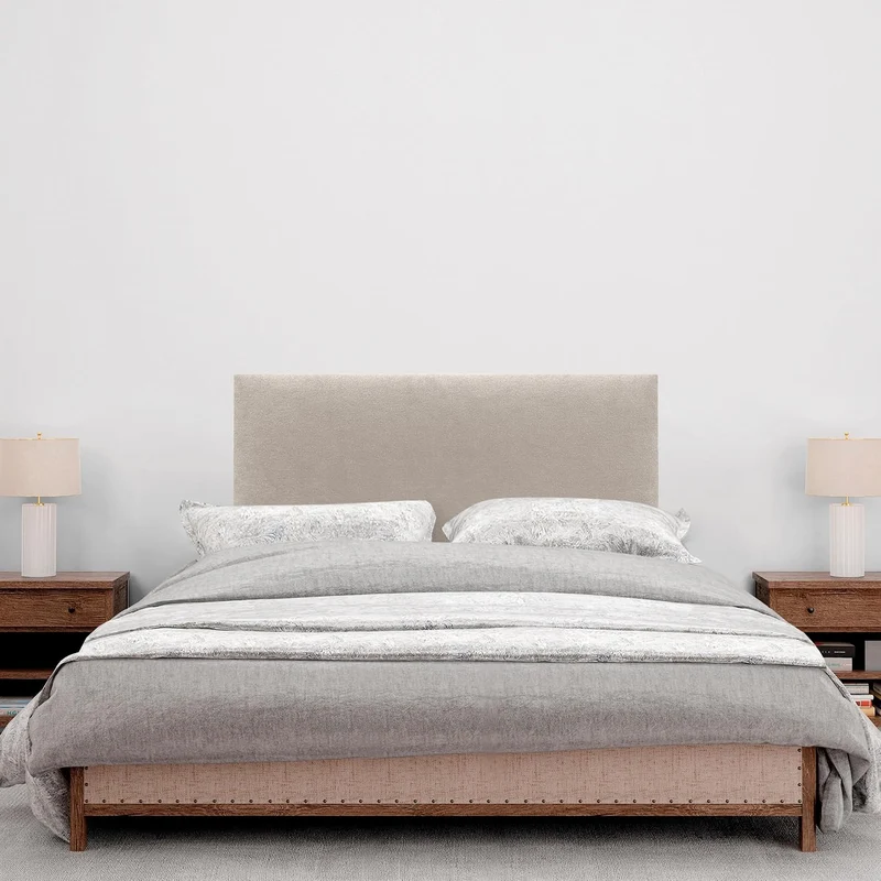DHOME Kopfteil aus Kunstleder oder Stoff AQUALINE Glattes gepolstertes Kopfteil Luxusbett Kopfteil (