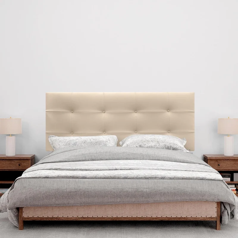 DHOME Kopfteil, gepolstertes Bett Kopfteil 8cm dick. Gepolstertes Kopfteil ACUALINE Stoff und Kunstl