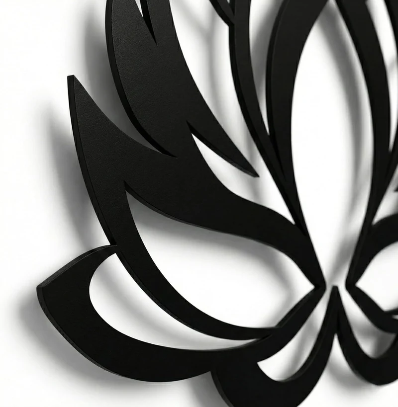 dekadron Metall Wall Art – Lotus Flower – 3D Silhouette Metall Wand Decor Home Office Dekoration Sch