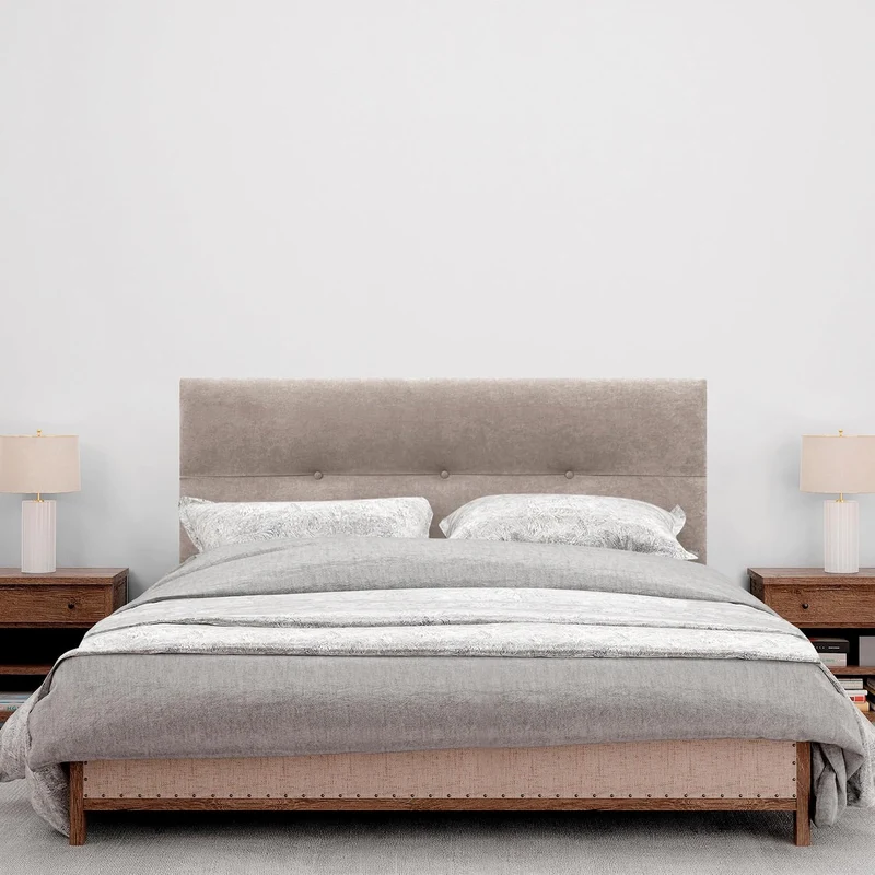 DHOME Kopfteil aus Kunstleder oder Stoff AQUALINE Pro Kopfteil Polsterkopfteil Luxusbett (Stoff Erde