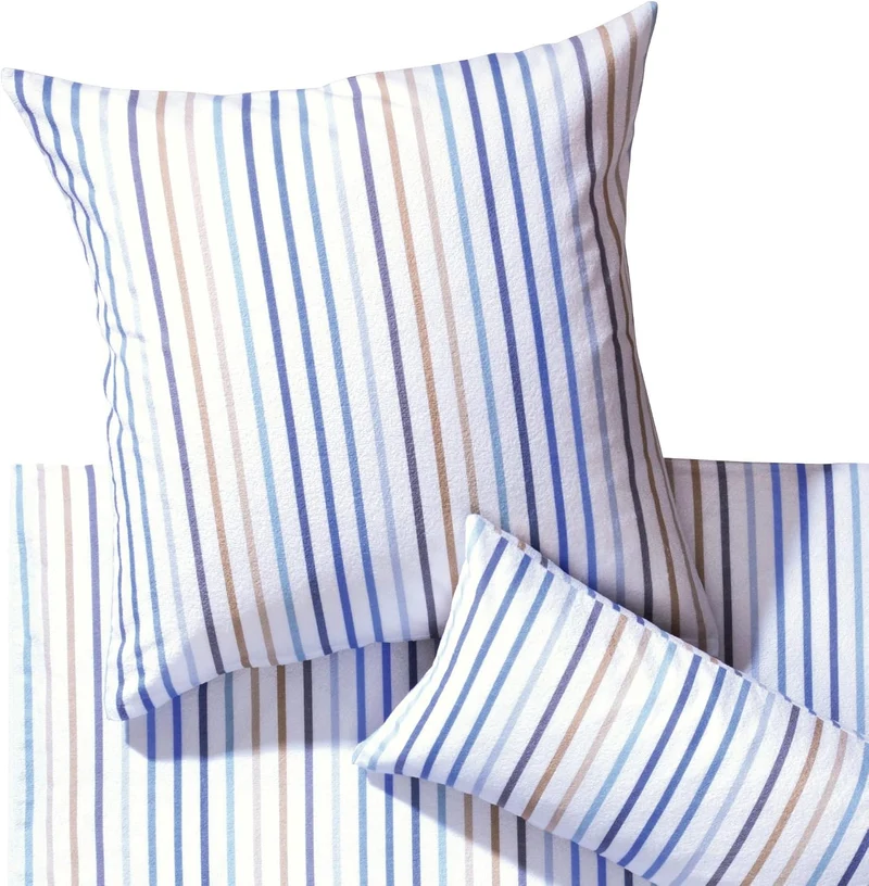 Dyckhoff Weichfrottier Bettwäsche Stefanie blau 1 Bettbezug 155 x 220 cm + 1 Kissenbezug 80 x 80 cm