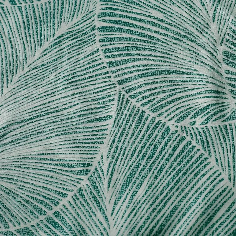 Nayoroom Bettwäsche 155x220 Grün Dunkelgrün Blätter Muster Bettbezug Microfaser Tropisch Palmenblätt