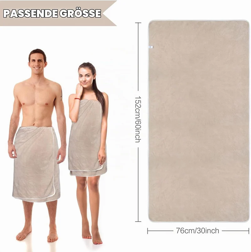 KinHwa Mikrofaser Badetuch gross XXL 76cmx152cm 2 Pack Badehandtuch schnelltrocknend & fusselfrei Du