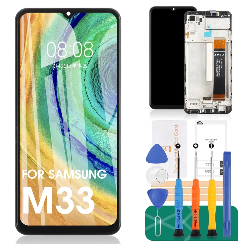AMOLED für Samsung Galaxy M33 Bildschirm Ersatz für Samsung M33 LCD Display für SM-M336B SM-M336BU D