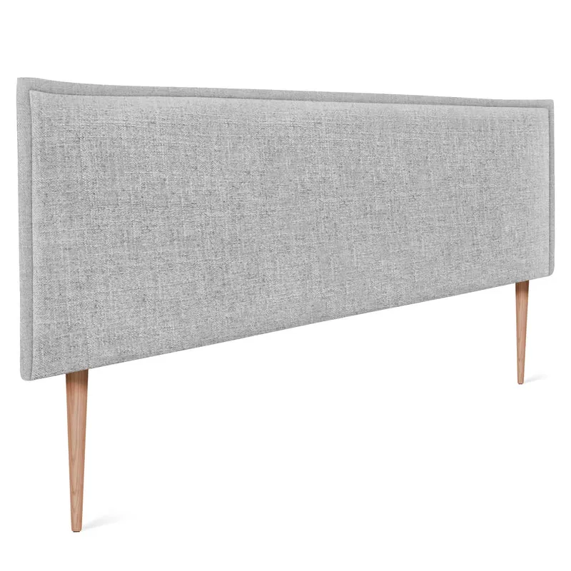 DHOME Kopfteil aus natürlichem Leinen einfarbig mit Paspelierung für Bett Schlafzimmer modernes Top