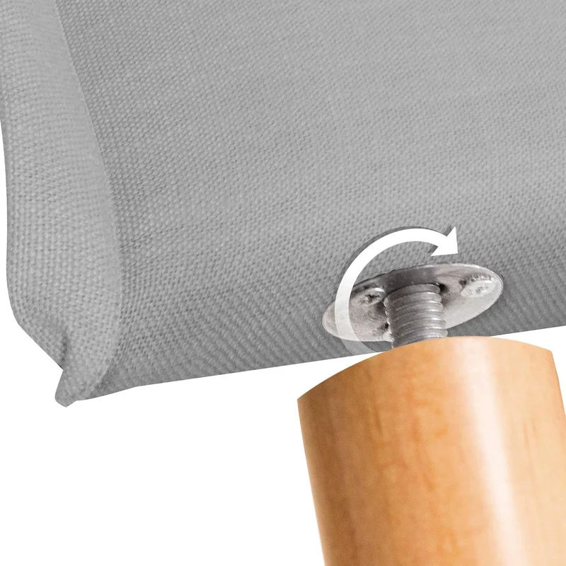 DHOME Kopfteil aus natürlichem Leinen einfarbig mit Paspelierung für Bett Schlafzimmer modernes Top